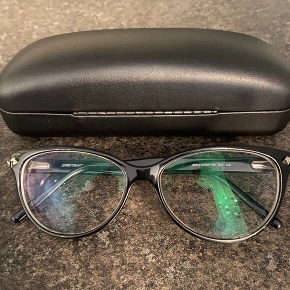 Jimmy Choo 163 Eyeglasses - Black - Picture 2 of 12